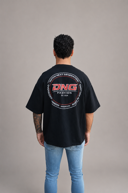 DNG 250 GSM OVERSIZED TEE - BLACK