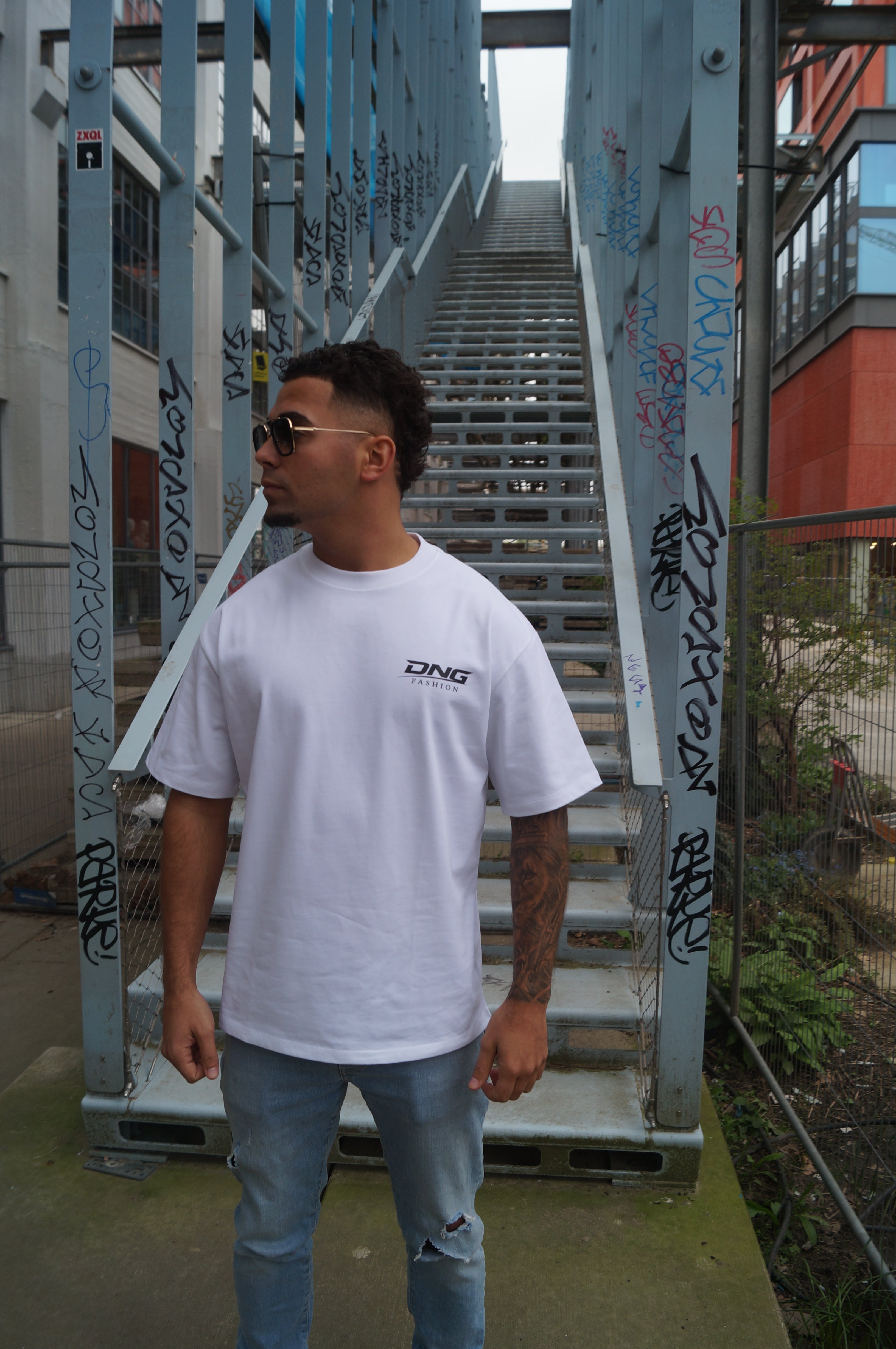 DNG Oversized Tee - White PRE-ORDER